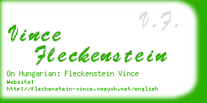 vince fleckenstein business card